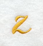 Curly Script Lower Case Letter z (3 Inch)