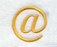 Curly Script At Sign (3 Inch)