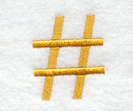 Curly Script Number Sign (3 Inch)