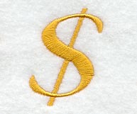 Curly Script Dollar Sign (3 Inch)