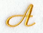 Curly Script Letter A (3 Inch)