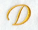 Curly Script Letter D (3 Inch)