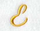 Curly Script Letter E (3 Inch)