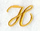 Curly Script Letter H (3 Inch)