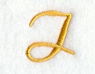 Curly Script Letter I (3 Inch)
