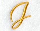 Curly Script Letter J (3 Inch)