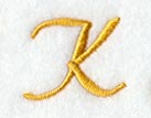 Curly Script Letter K (3 Inch)