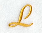 Curly Script Letter L (3 Inch)
