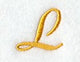Curly Script Letter L (3 Inch)