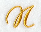 Curly Script Letter N (3 Inch)
