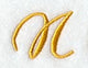 Curly Script Letter N (3 Inch)