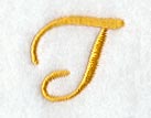 Curly Script Letter T (3 Inch)