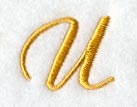 Curly Script Letter U (3 Inch)