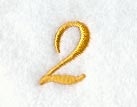 Curly Script Number 2 (3 Inch)