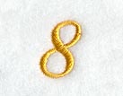 Curly Script Number 8 (3 Inch)