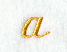 Curly Script Lower Case Letter a (3 Inch)