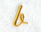 Curly Script Lower Case Letter b (3 Inch)