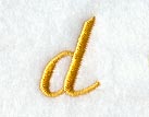Curly Script Lower Case Letter d (3 Inch)
