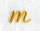 Curly Script Lower Case Letter m (3 Inch)