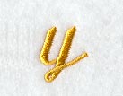 Curly Script Lower Case Letter y (3 Inch)