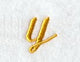 Curly Script Lower Case Letter y (3 Inch)