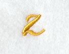 Curly Script Lower Case Letter z (3 Inch)