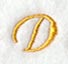 Curly Script Letter D (3 Inch)