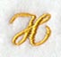 Curly Script Letter H (3 Inch)