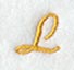 Curly Script Letter L (3 Inch)