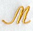 Curly Script Letter M (3 Inch)