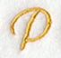 Curly Script Letter P (3 Inch)