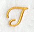 Curly Script Letter T (3 Inch)