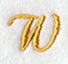 Curly Script Letter W (3 Inch)