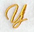 Curly Script Letter Y (3 Inch)