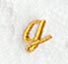 Curly Script Lower Case Letter g (3 Inch)