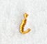 Curly Script Lower Case Letter i (3 Inch)