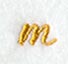 Curly Script Lower Case Letter m (3 Inch)