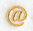 Curly Script At Sign (3 Inch)