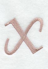 Dauphin Lower Case Letter x (3 Inch)