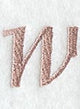 Dauphin Lower Case Letter w (3 Inch)