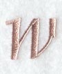 Dauphin Lower Case Letter w (3 Inch)