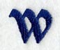Enchantment Lower Case Letter w (3 Inch)