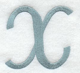 Flair Script Letter X (3 Inch)