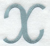 Flair Script Letter X (3 Inch)