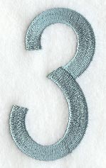 Flair Script Number 3 (3 Inch)