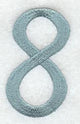 Flair Script Number 8 (3 Inch)