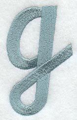 Flair Script Lower Case Letter g (3 Inch) – Embroidery Library
