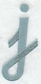 Flair Script Lower Case Letter j (3 Inch)