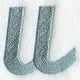 Flair Script Lower Case Letter u (3 Inch)