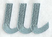 Flair Script Lower Case Letter w (3 Inch)